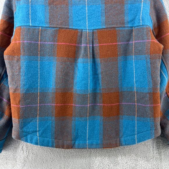 Sundance Jacket Womens S Plaid Blue Rolaine Quilted Lined Patch Pocket Button - Picture 10 of 16